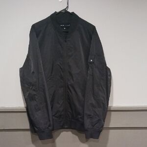 Edgar + Ash Men's Black Bomber Jacket - Size XL